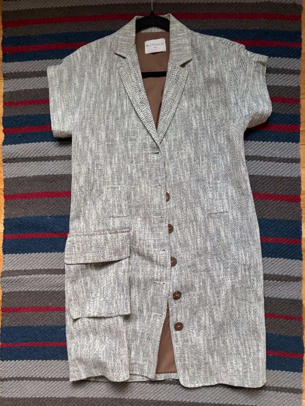 Valentina Shah Women's Dress, Linen-Cotton, Handmade in Italy Size 2
